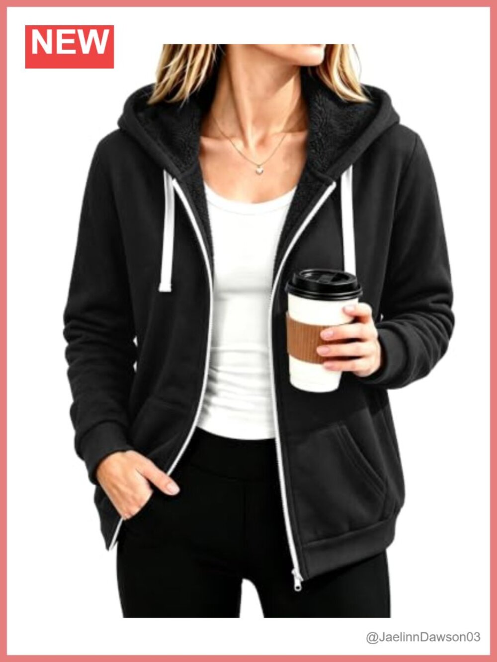 Women's Sherpa Fleece Lined Zip Up Hoodie Sweatshirt Jacket
